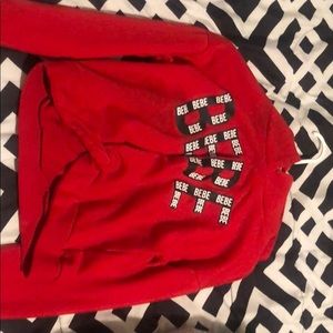 Red Bebe Half Sweater